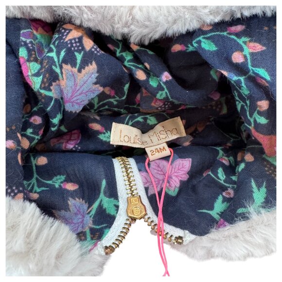 LOUISE MISHA - COAT KABAT - FAUX FUR/COTTON - CREAM - 24M - NWT - Picture 6 of 6